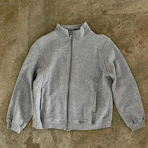 Grey zip-up sweatshirt